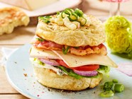 Crumpet Burger Raclette De Savoie Pancetta Crumpet Burger Raclette De Savoie Pancetta