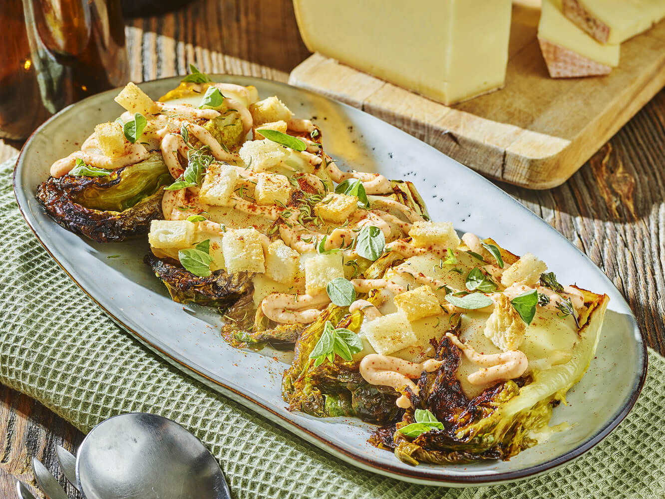 Sucrine Grillée à la Raclette de Savoie, à la Mayonnaise au Piment