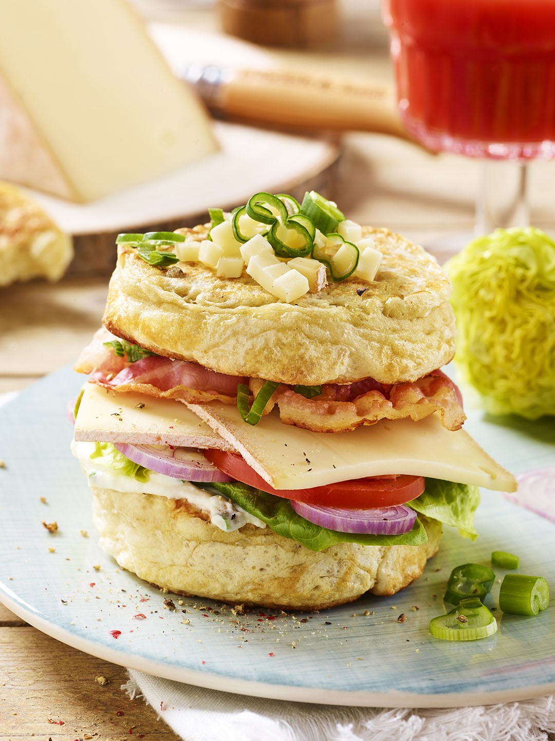 crumpet burger à al raclette de savoie 