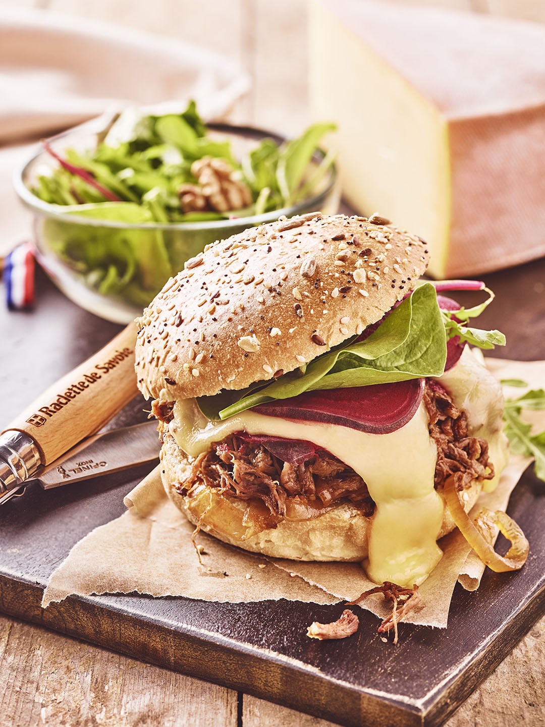 Burger à la raclette de savoie 